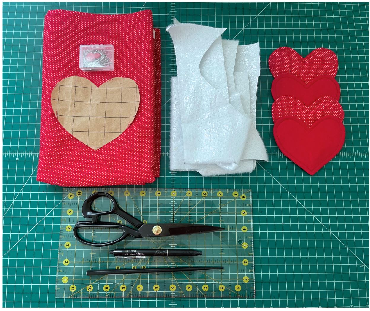 Valentine Coasters Materials